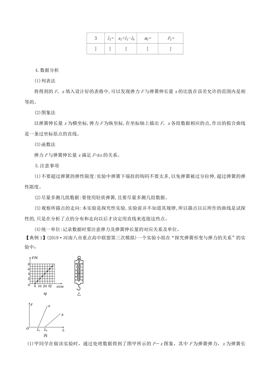 2020-2021学年高考物理 必考实验专题 突破二 探究弹簧弹力和弹簧伸长的关系（含解析）.docx_第2页