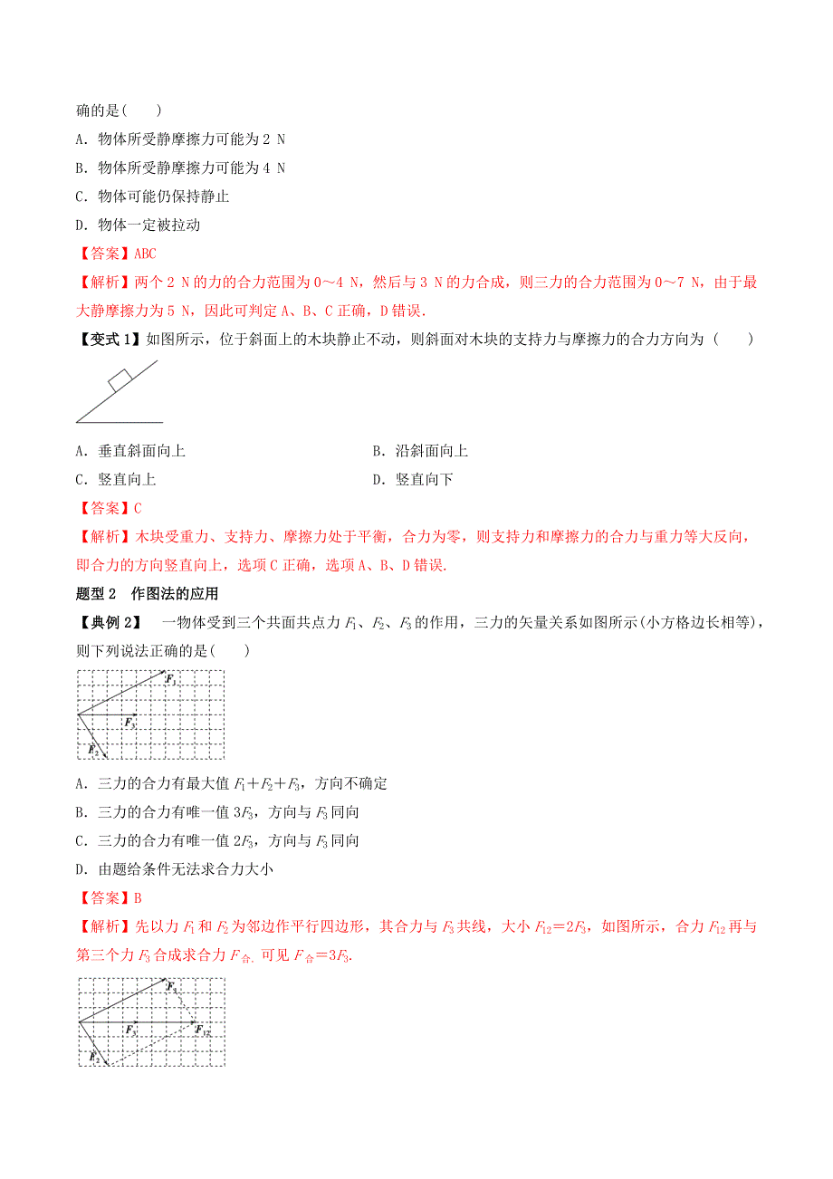 2020-2021学年高考物理一轮复习 专题06 力的合成与分解考点讲解（含解析）.docx_第2页