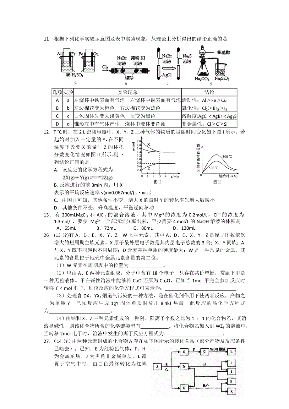 四川省双流中学2012届高三下期2月第一次月考化学试题.doc_第2页