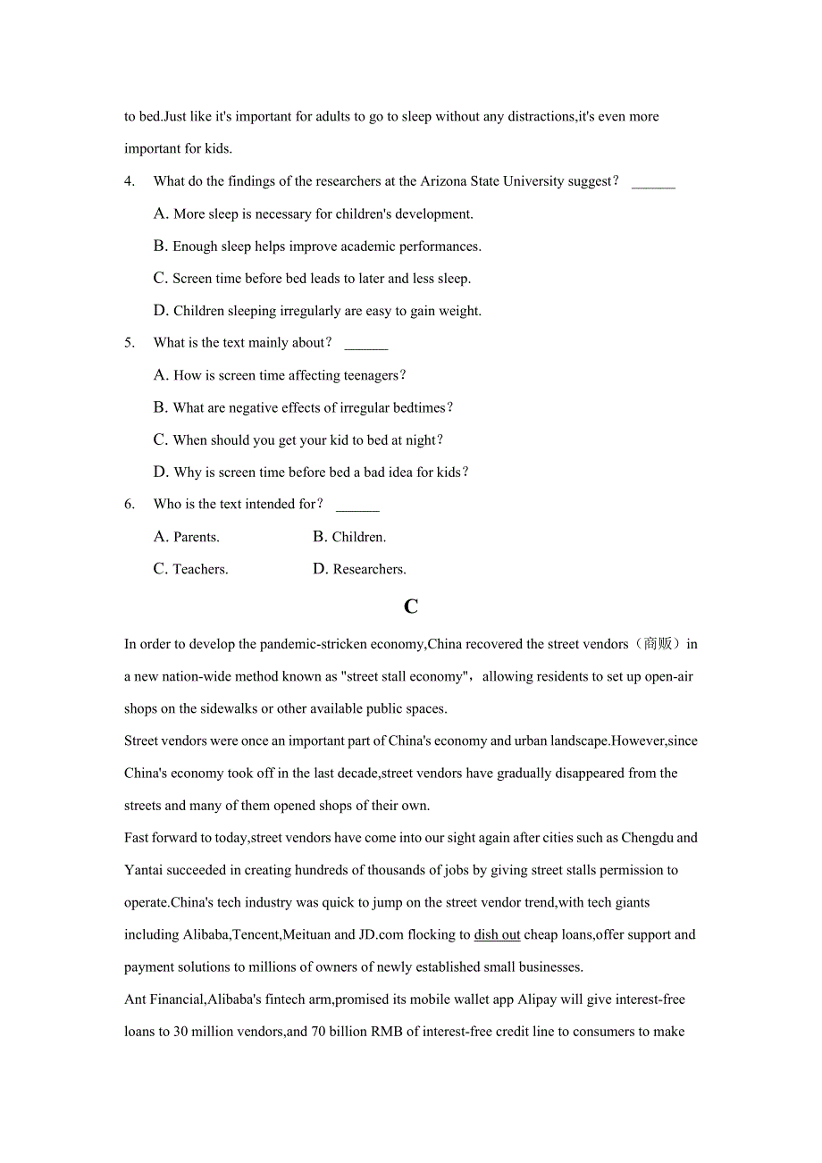 云南省楚雄师范学院附属中学2021-2022学年高二上学期10月月考英语试卷 WORD版含答案.doc_第3页