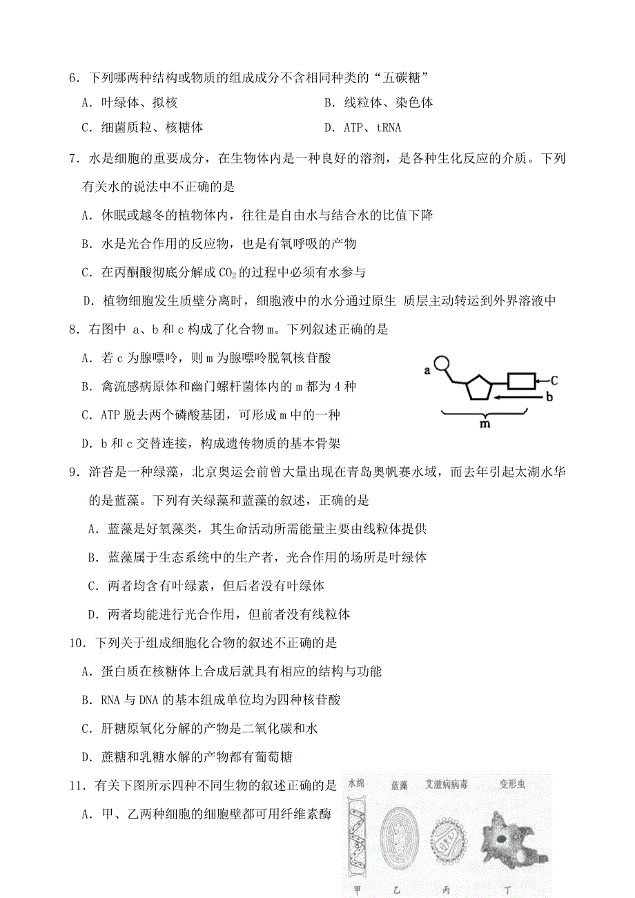 2013届省重点高中高三联合测试11月月考.doc_第2页