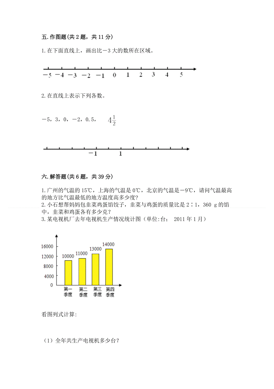 小学六年级下册数学期末必刷卷及答案（易错题）.docx_第3页