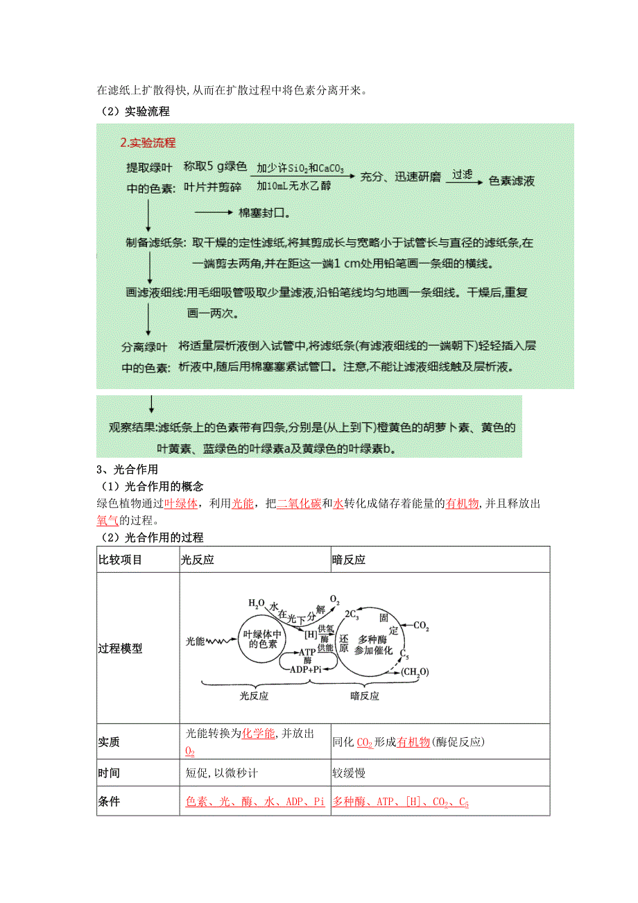 2020-2021年高考生物一轮复习 知识点（上）专题14 光合作用（含解析）.docx_第2页