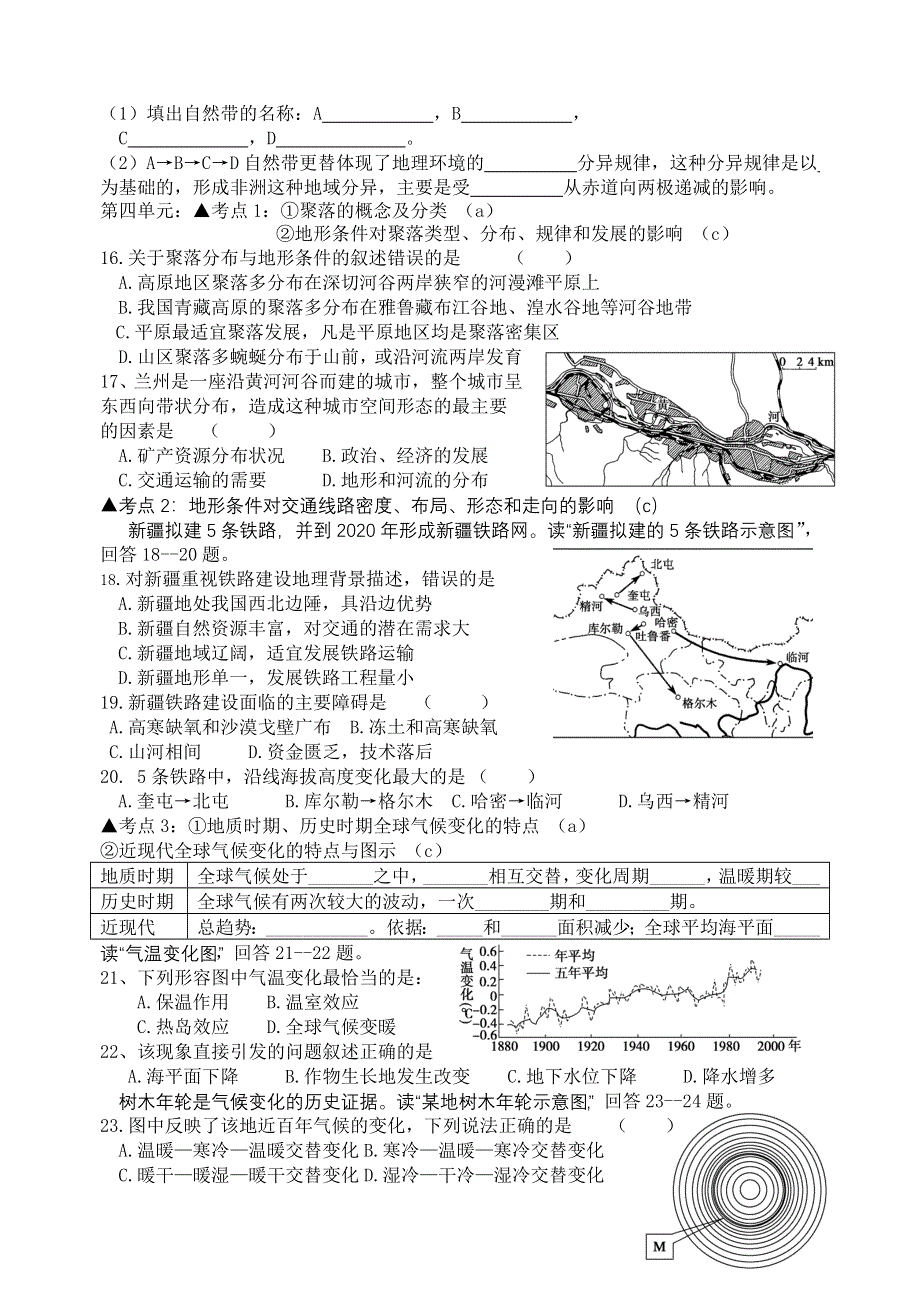 2011年嘉善高级中学高一地理会考复习纲要（必修1第三、四单元）.doc_第3页