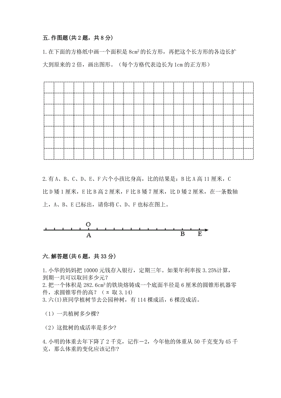 小学六年级下册数学期末必刷卷精品【突破训练】.docx_第3页