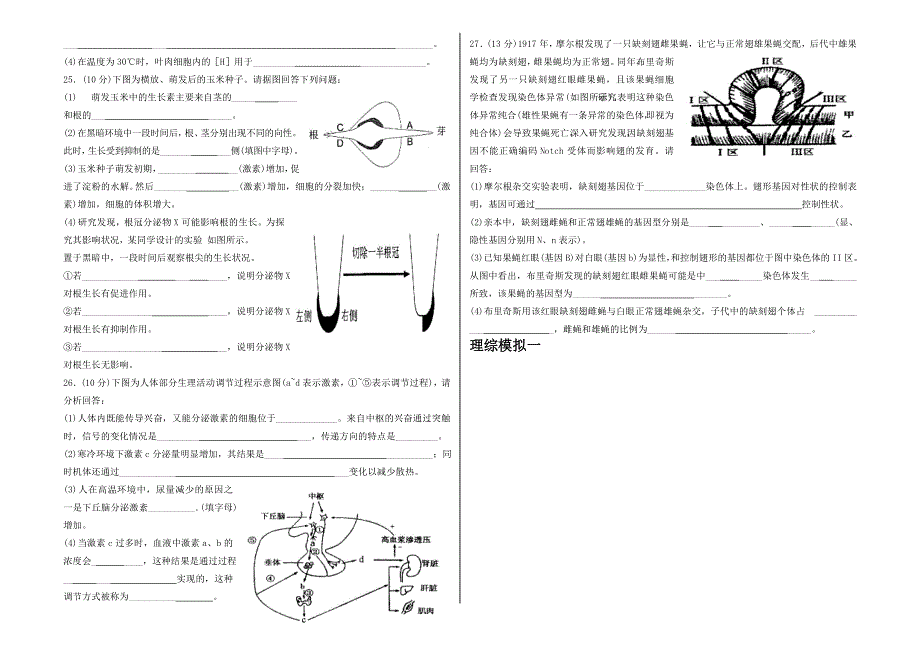 2013届高三5月理综生物模拟三.doc_第2页