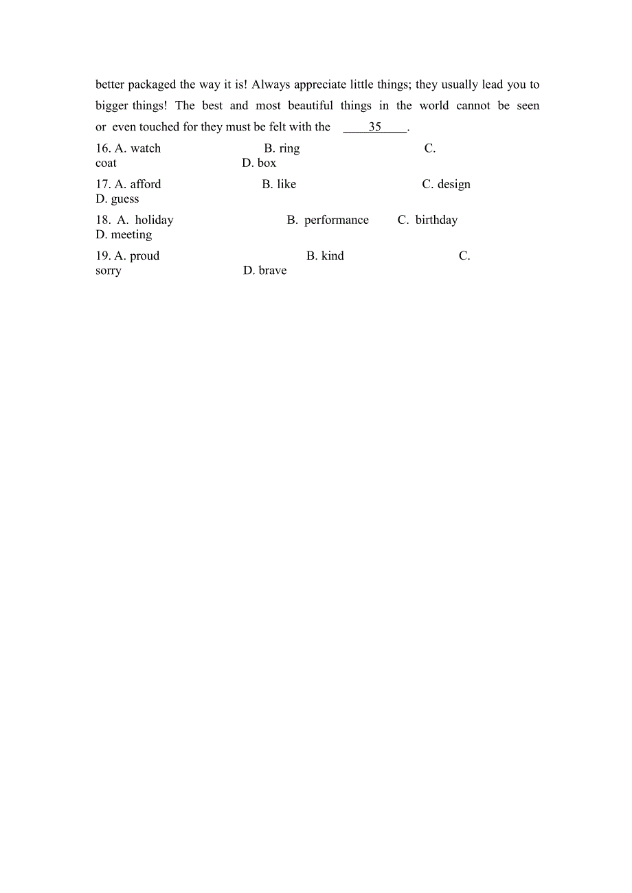 四川省南充高级中学2017-2018学年高一9月月考英语试题 WORD版含答案.doc_第3页