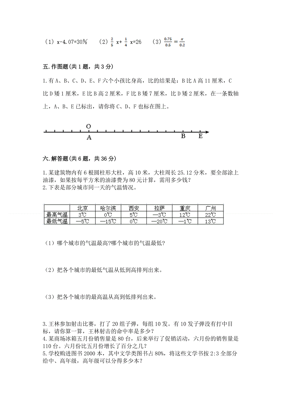 小学六年级下册数学 期末测试卷完整版.docx_第3页