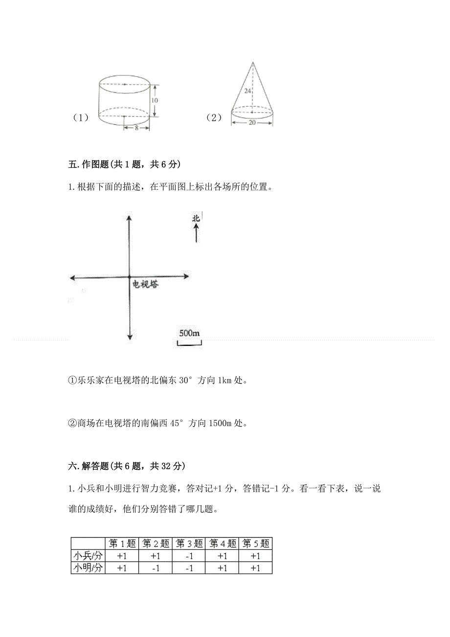 小学六年级下册数学 期末测试卷精品（综合题）.docx_第3页