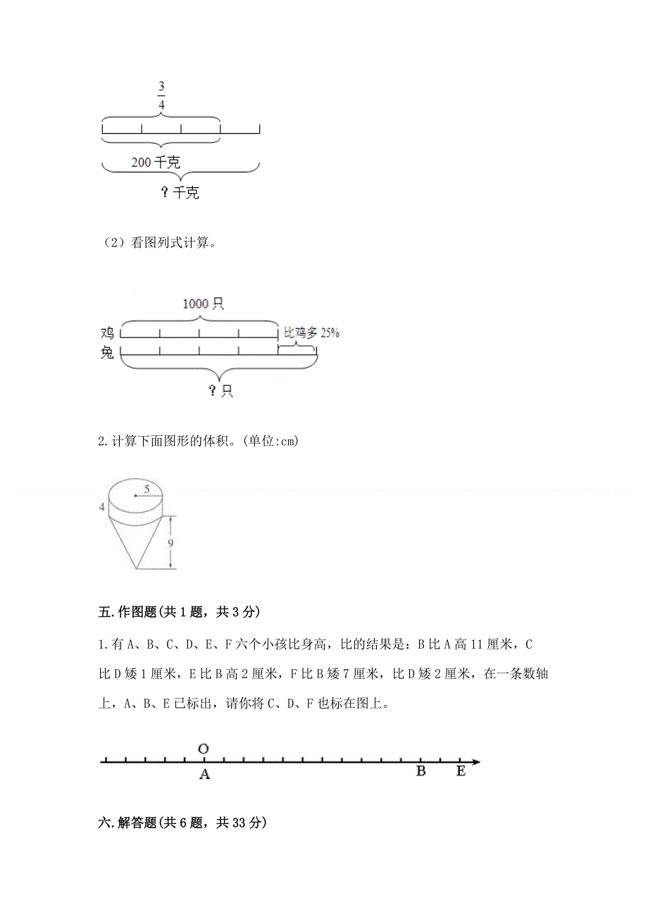 小学六年级下册数学 期末测试卷精品（达标题）.docx_第3页