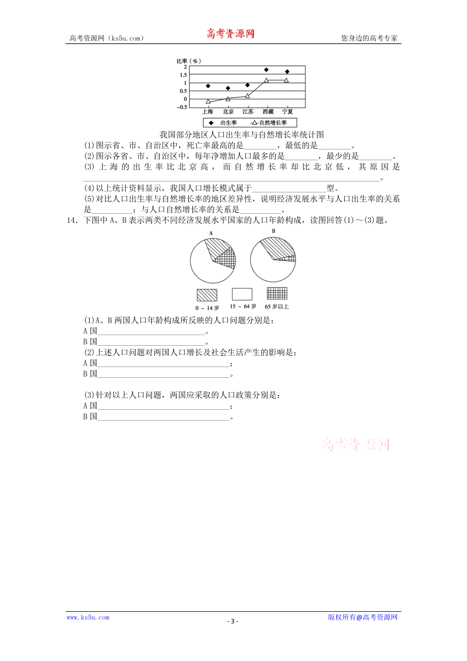 2011年高一地理：必修2第一章 人口的变化单元练习2（新人教必修二）.doc_第3页