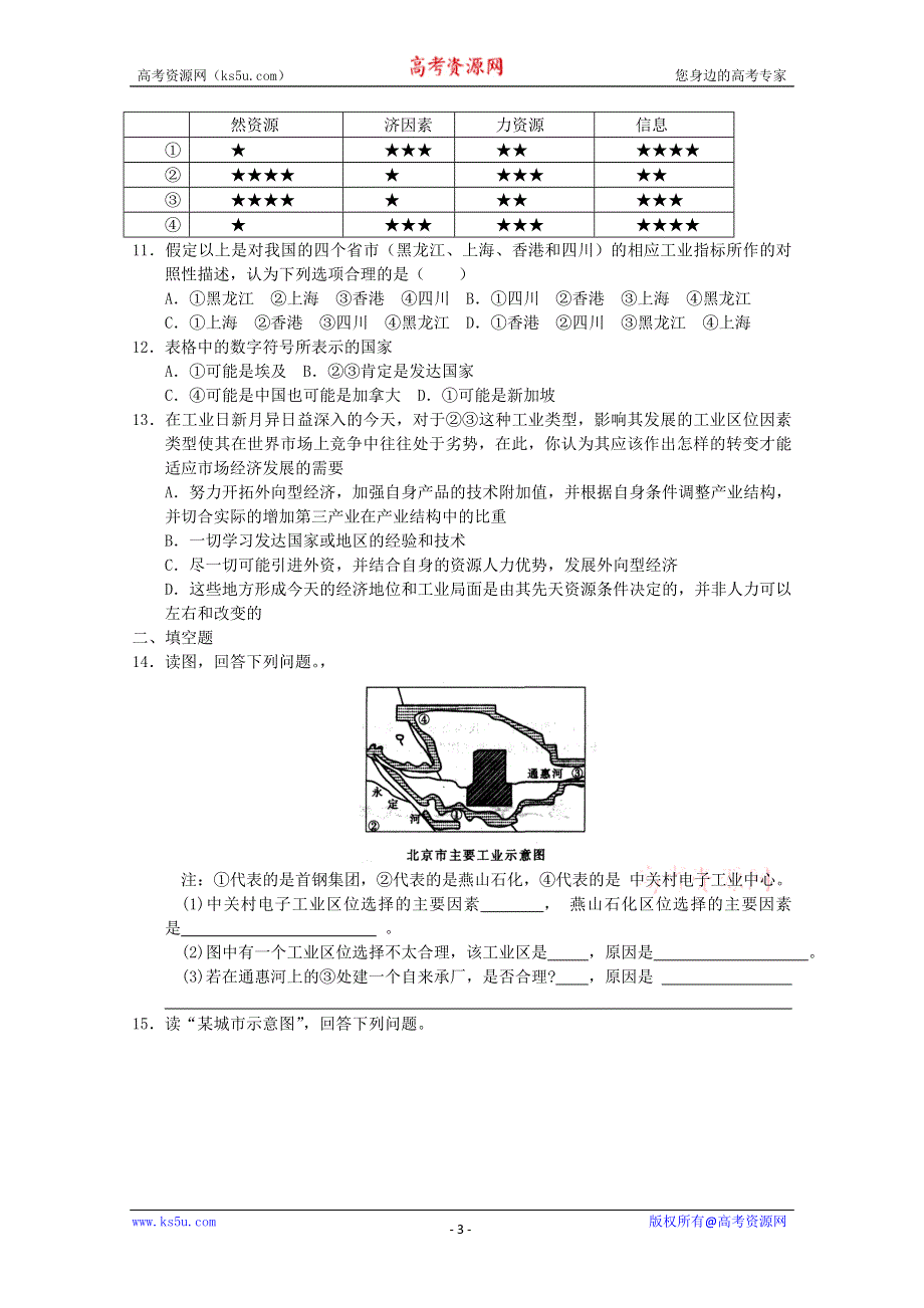 2011年高一地理：必修2综合练习20（新人教必修二）.doc_第3页