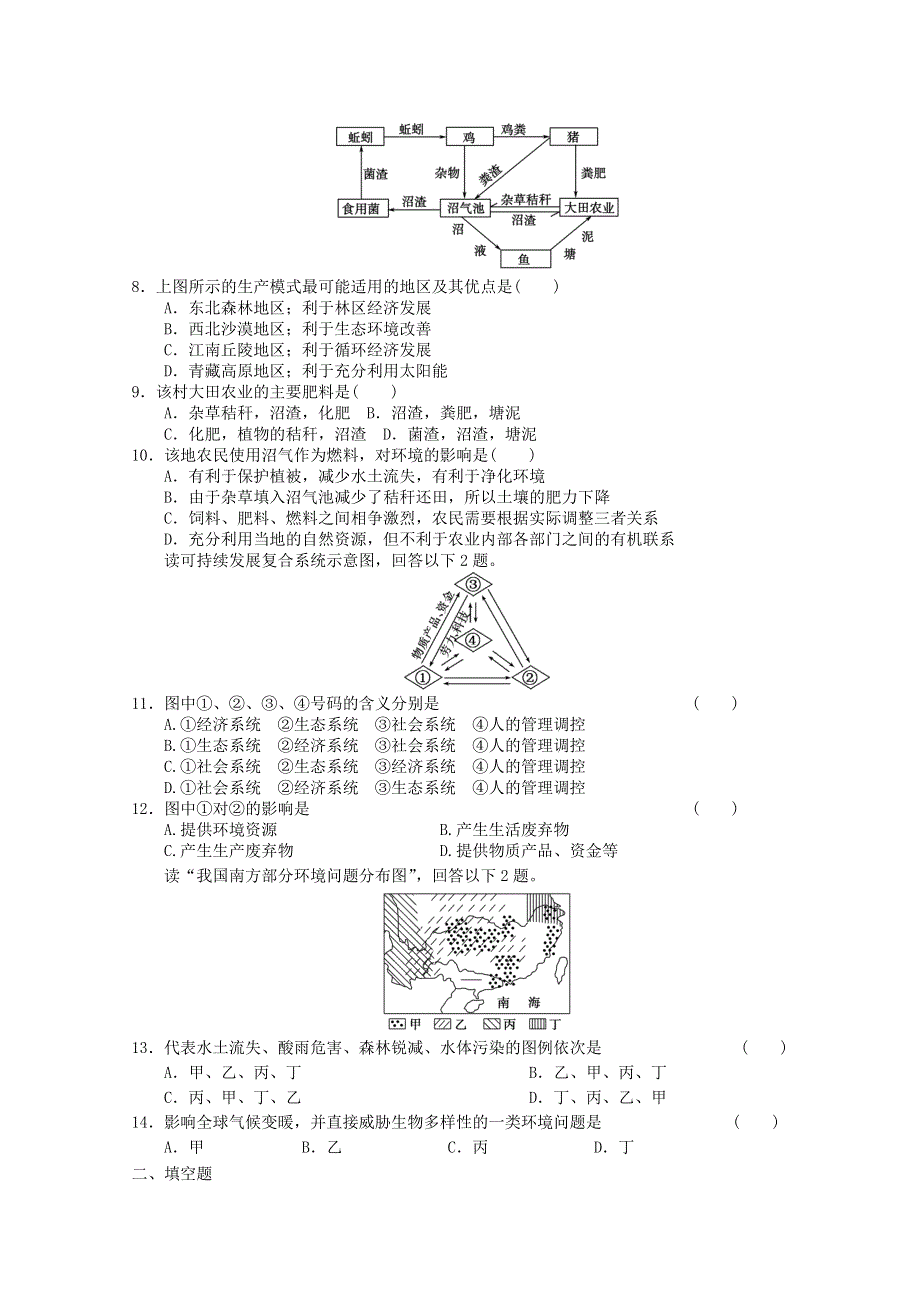 2011年高一地理：必修2第六章 人类与地理环境的协调发展单元练习4（新人教必修二）.doc_第2页