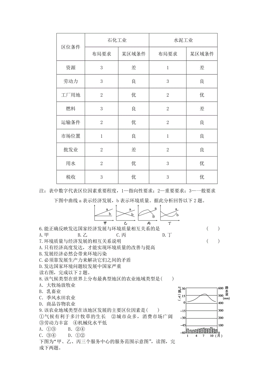 2011年高一地理：新人教地理必修二综合练习21.doc_第2页