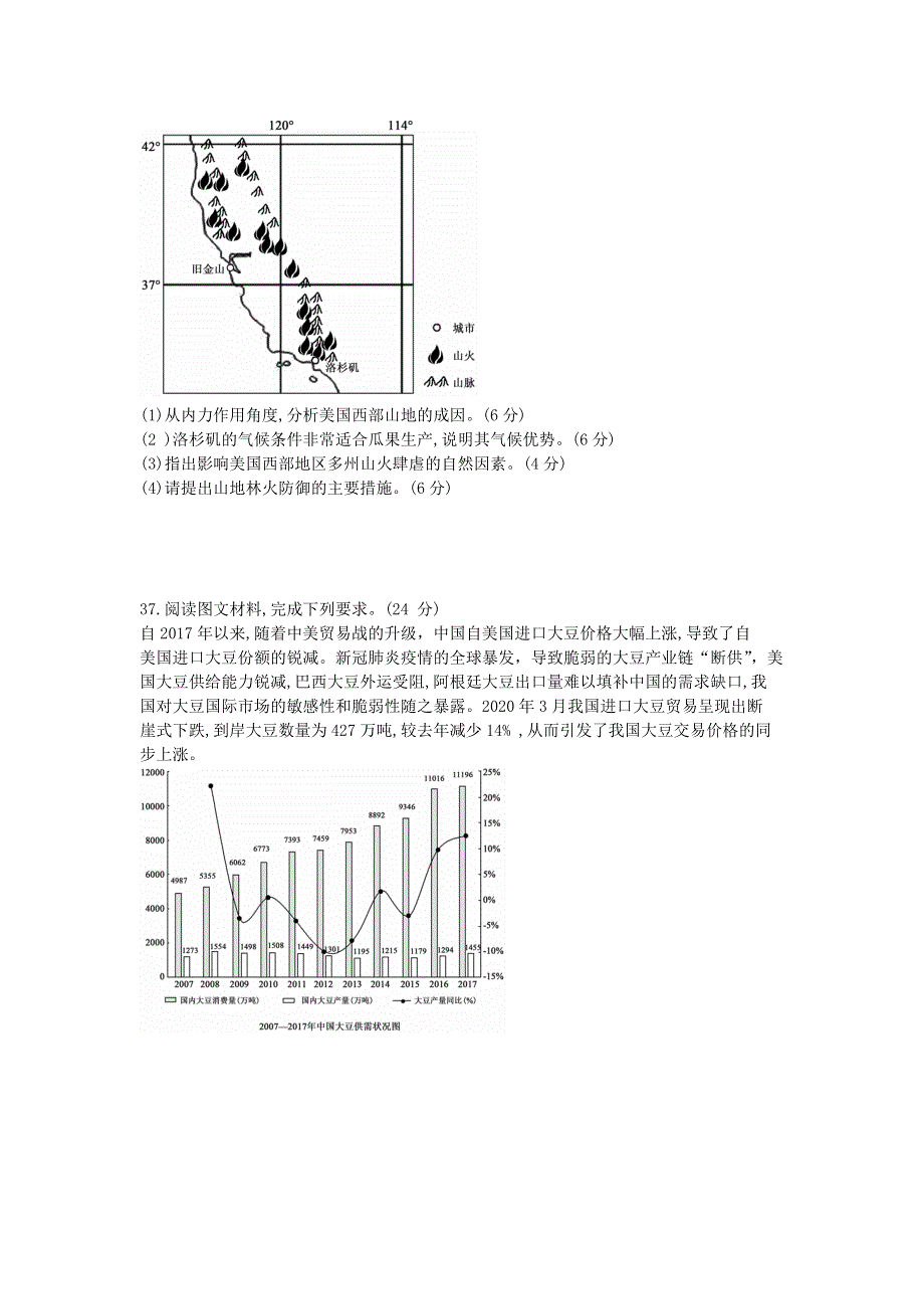 四川省天府名校2021届高三地理上学期12月诊断性考试试题.doc_第3页