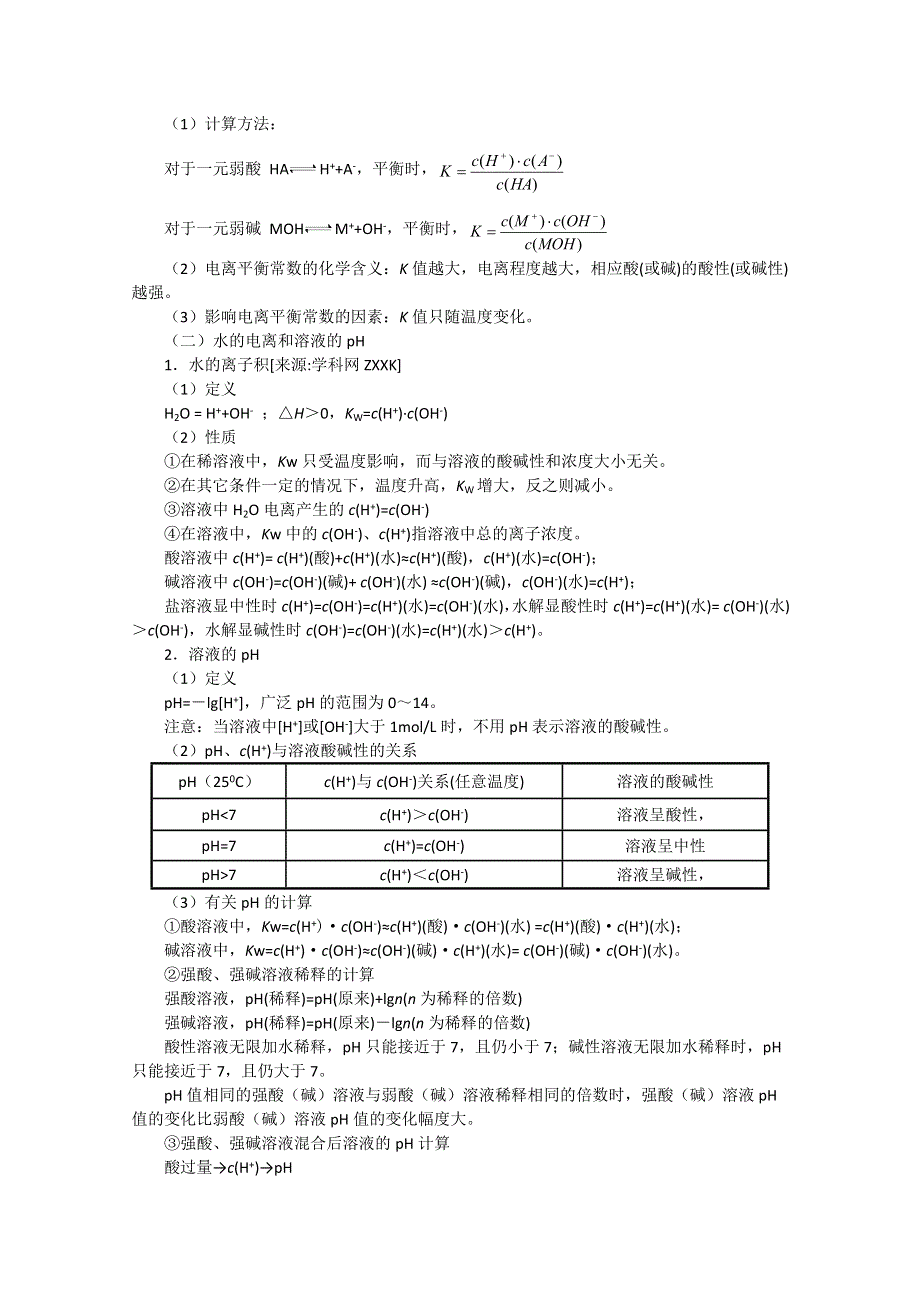 2013届高三化学二轮复习精品教学案：《专题八》 溶液中的离子反应.doc_第2页