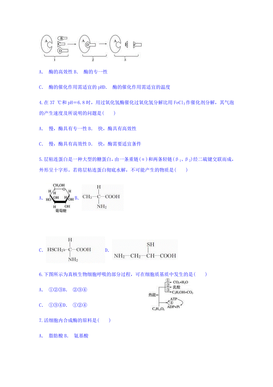 云南省玉溪市元江一中2017-2018学年高一普通高中学业水平考试模拟考试生物试题 WORD版含答案.doc_第2页