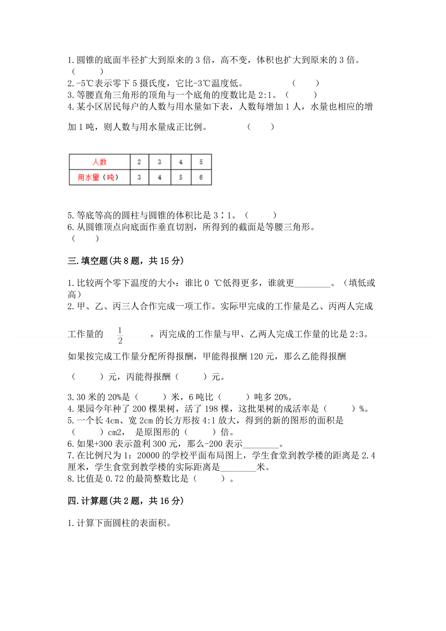 小学六年级下册数学期末必刷题（全国通用）.docx_第2页