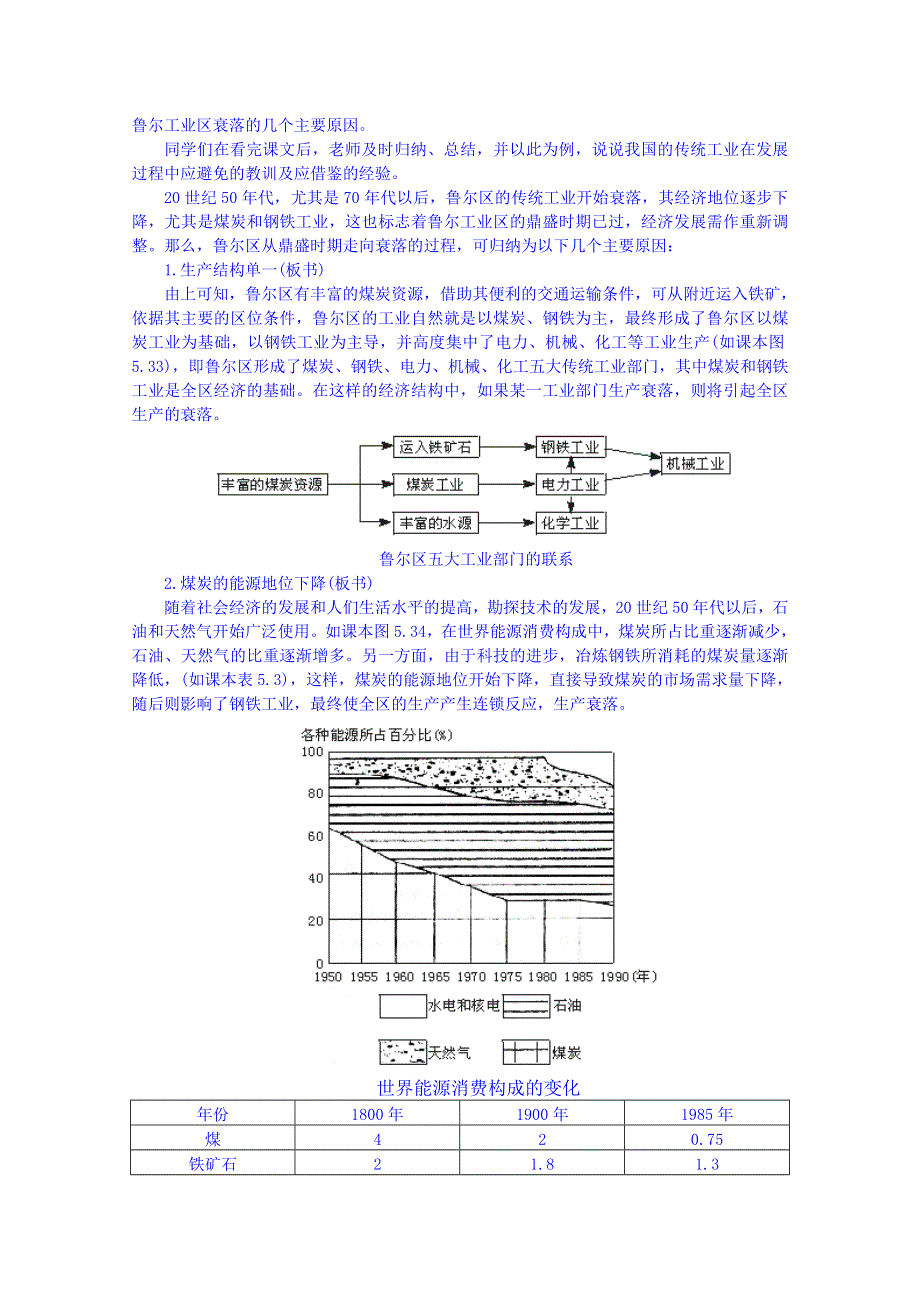 《名师课堂 备课包》2013-2014学年高一下学期地理人教版必修2教案 第4章第3节 传统工业区与新工业区2.doc_第3页