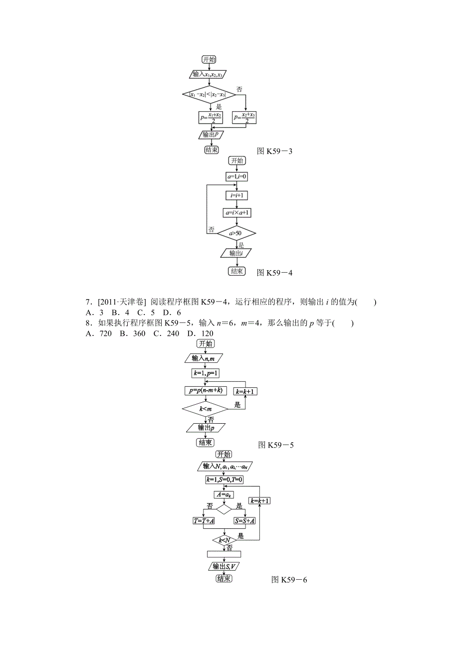 2013届高三北师大版文科数学一轮复习课时作业（59）算法与程序框图.doc_第2页