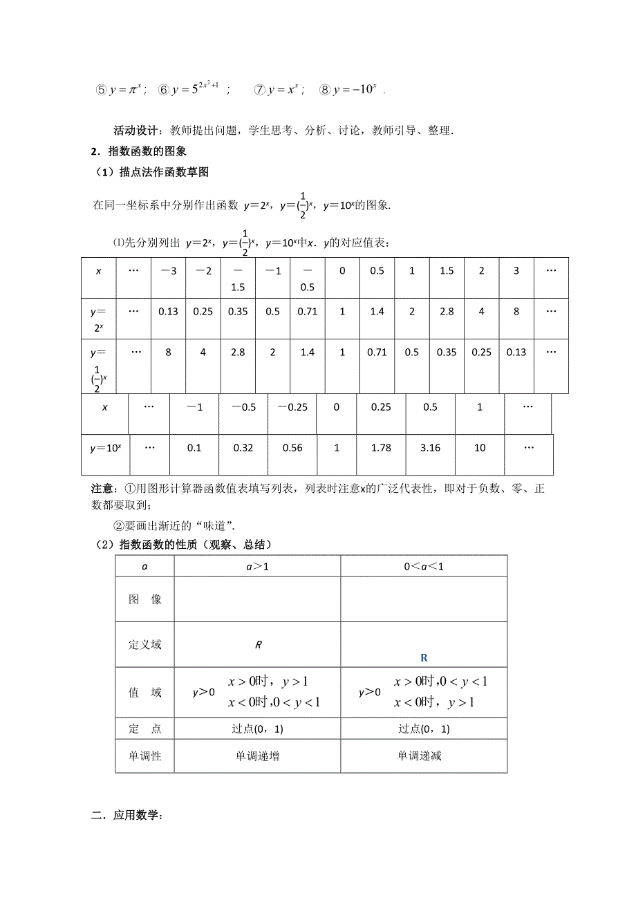 2011年江苏省高中数学学案：21《指数函数》（苏教版必修1）.doc_第2页