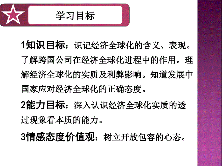 2018—2019学年高一政治人教版必修一 第11课 第一框 面对经济全球化课件（29张）.ppt_第3页