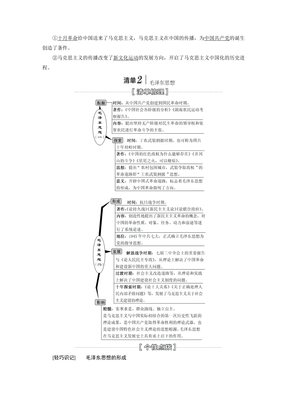 《三维设计》2015高考历史（人教）一轮名师讲义：第29讲 马克思主义中国化的理论成果.doc_第2页