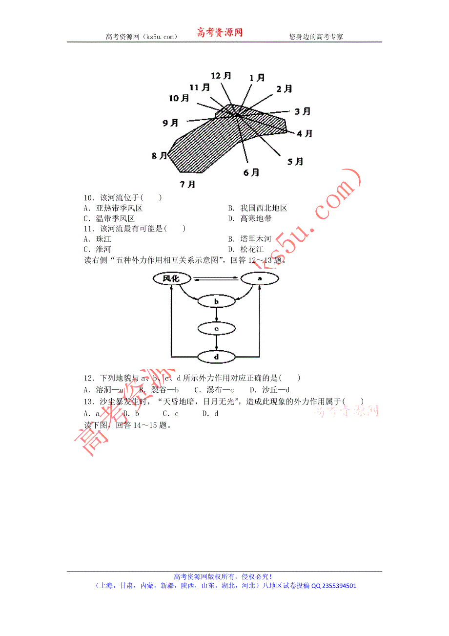 《首发》山东省德州市某中学2016届高三上学期期中考试地理试题 WORD版含答案.doc_第3页