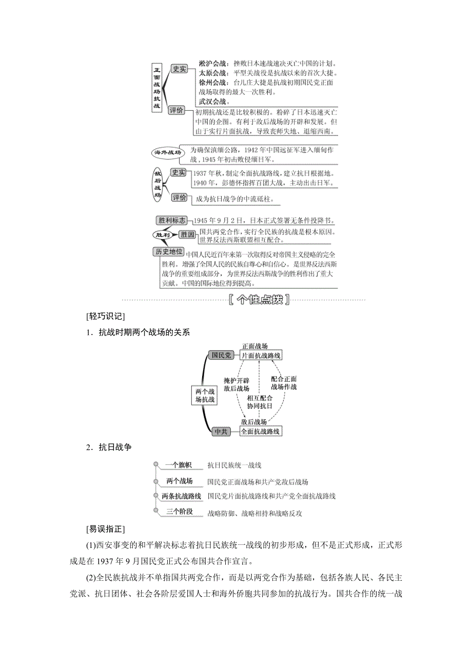 《三维设计》2015高考历史（人教）一轮名师讲义：第8讲 抗日战争和解放战争.doc_第2页