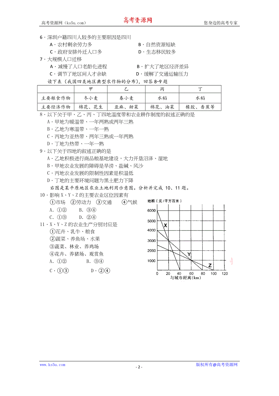 《名校》吉林省东北师大附中净月校区2016届高三上学期地理限时训练12 WORD版含答案.docx_第2页