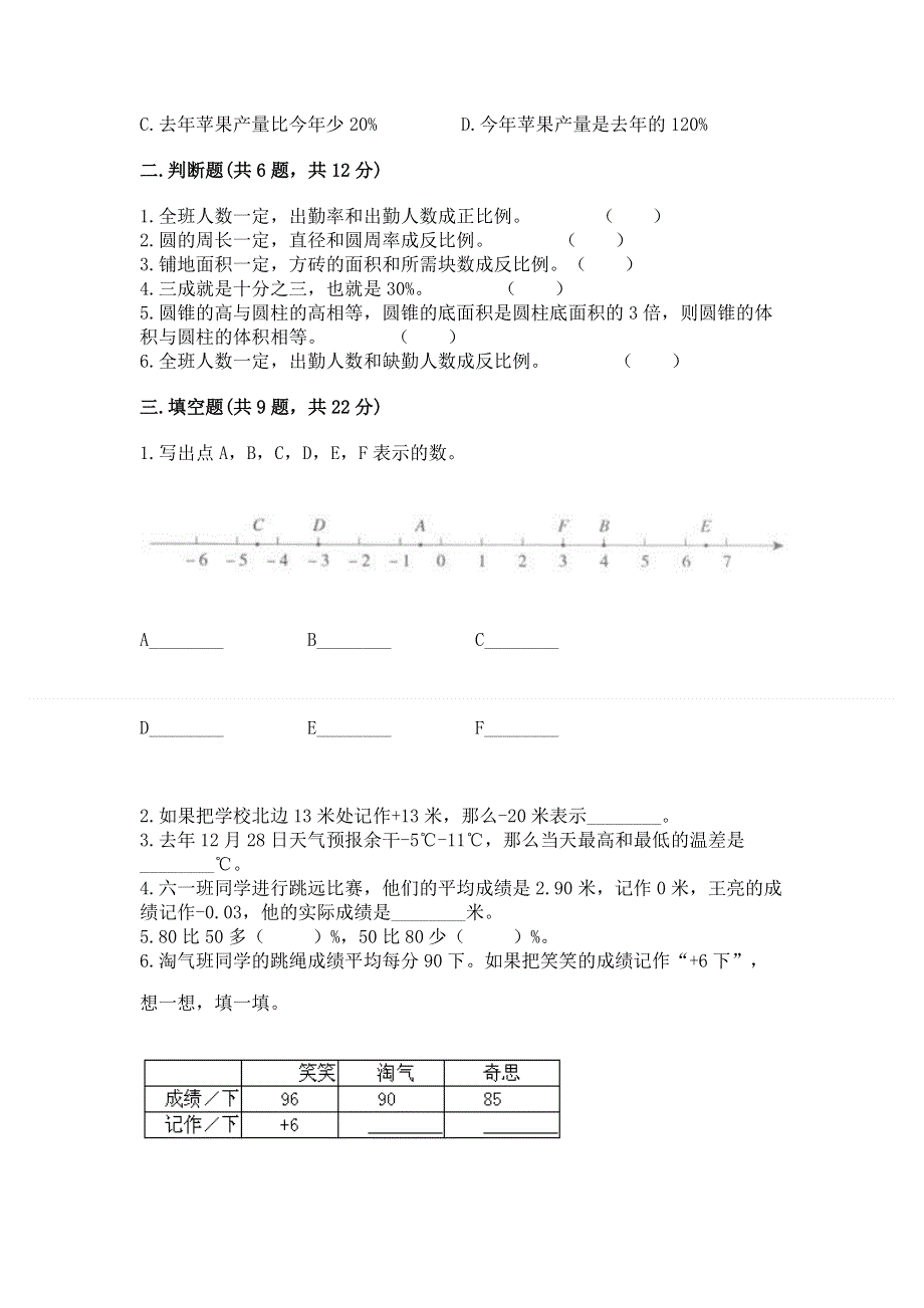 小学六年级下册数学期末测试卷附完整答案【精选题】.docx_第2页