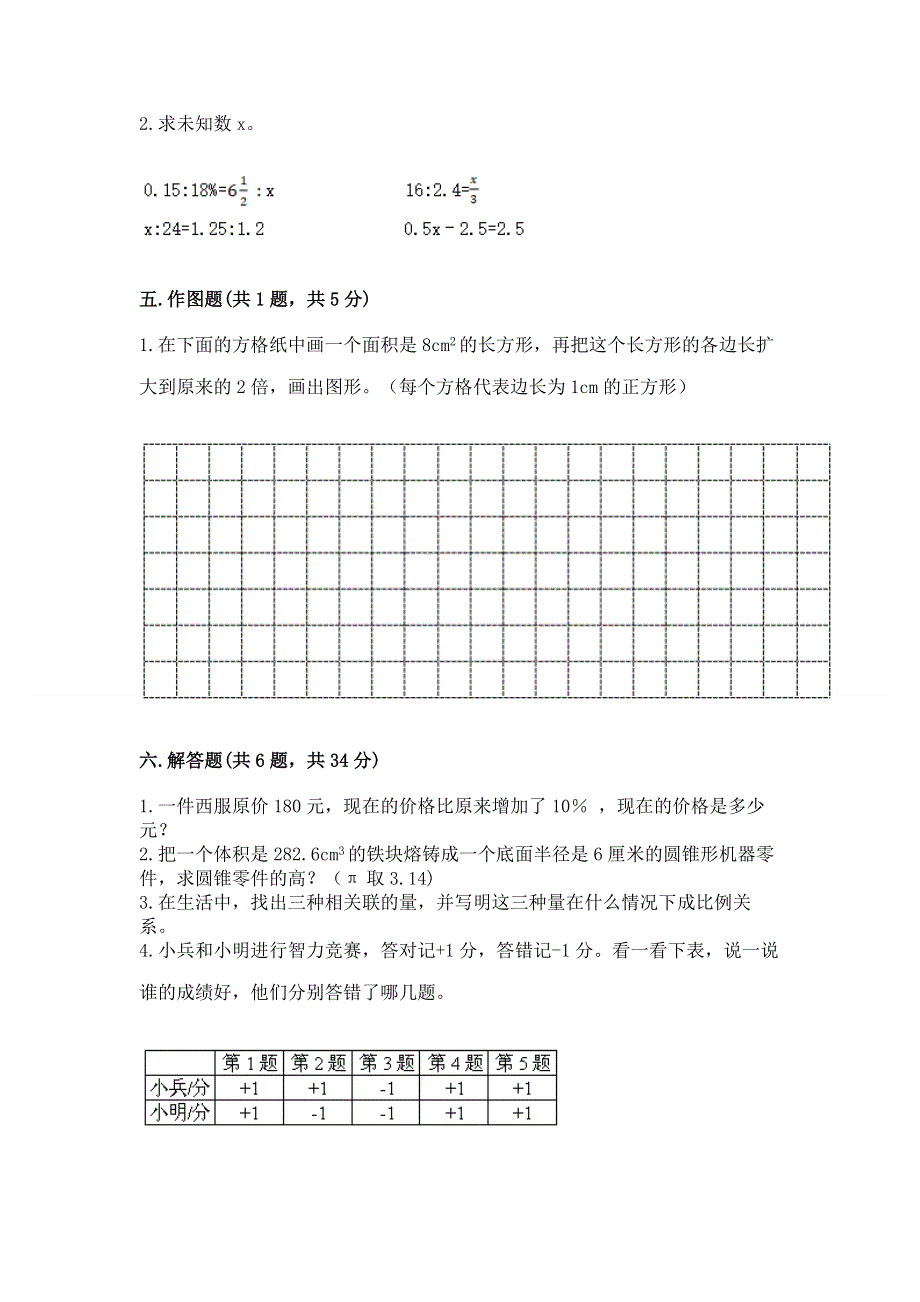 小学六年级下册数学期末测试卷附答案【综合题】.docx_第3页