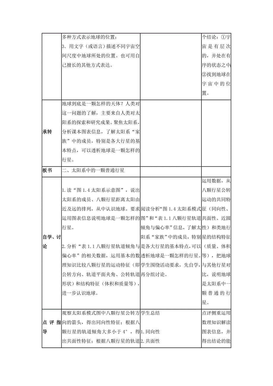 云南省石屏高级中学高中地理必修一：1-1宇宙中的地球 教学设计1 .doc_第3页