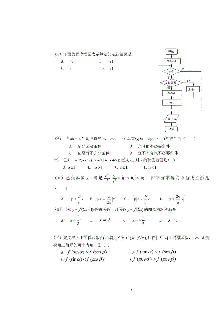 《名校》天津市2015届高考预测金卷数学（理）试题 扫描版含答案.doc_第2页