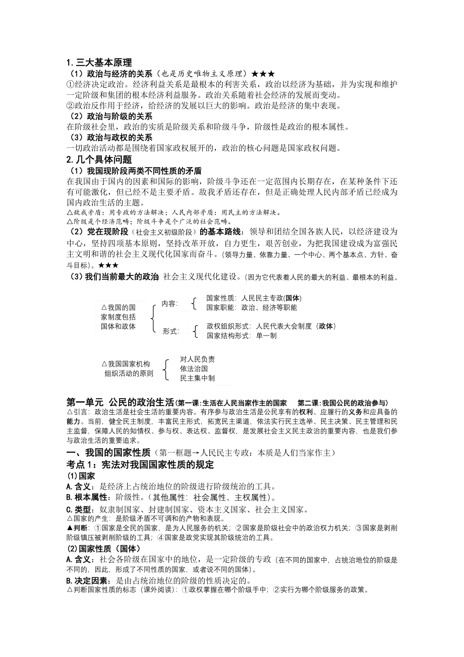 2013届高三政治一轮复习讲义：1.1.1人民民主专政 本质是人民当家作主（新人教必修2）.doc_第1页