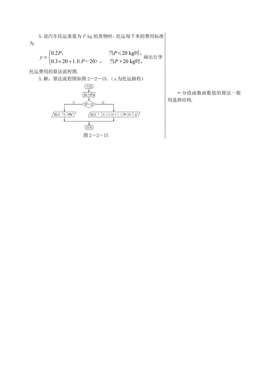 2011年高二数学测试：2.2.1《顺序结构和选择结构》（北师大版必修3）.doc_第2页