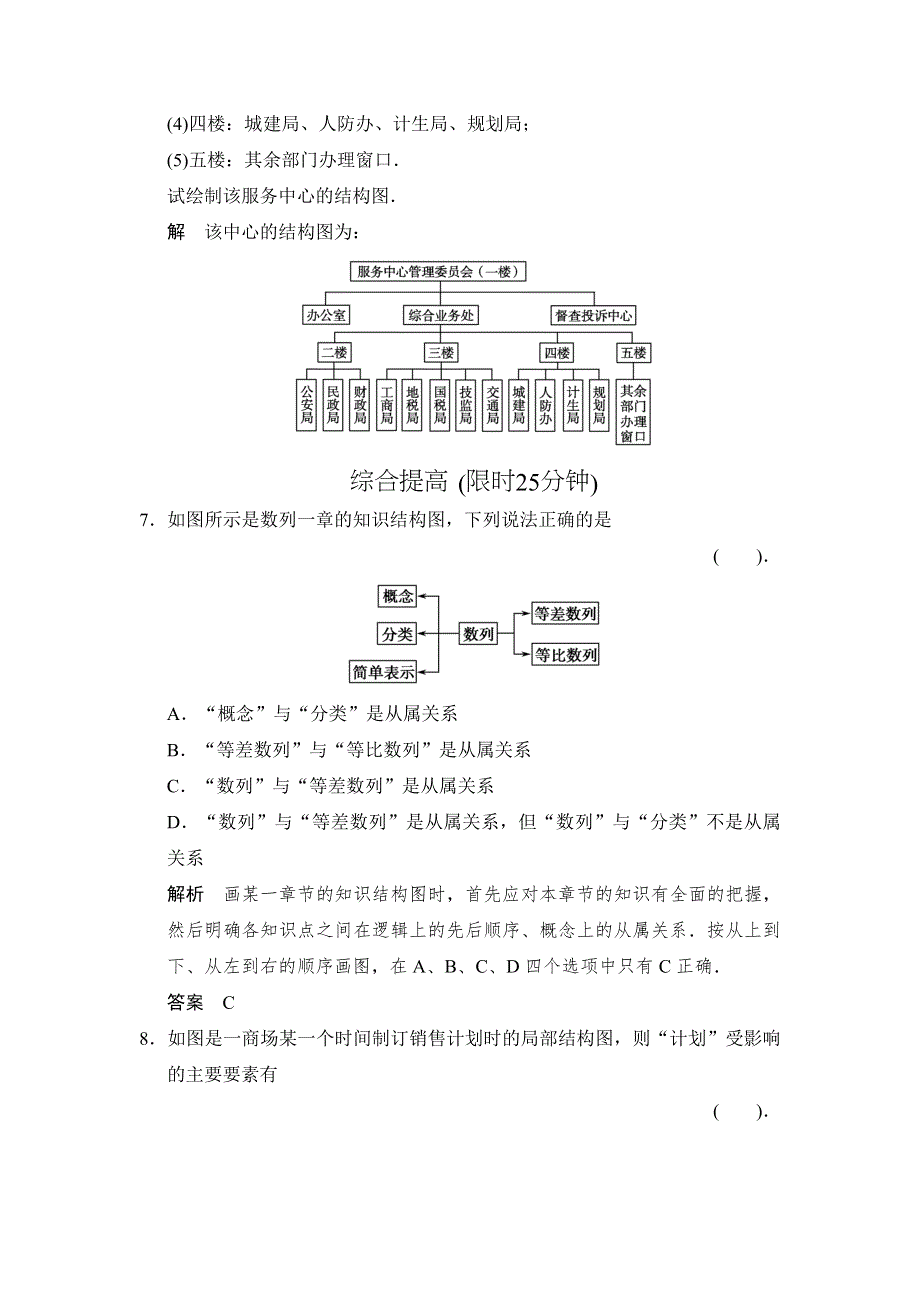 《创新设计》2015-2016学年数学人教B版选修1-2规范训练：4-2 结构图 WORD版含解析.doc_第3页