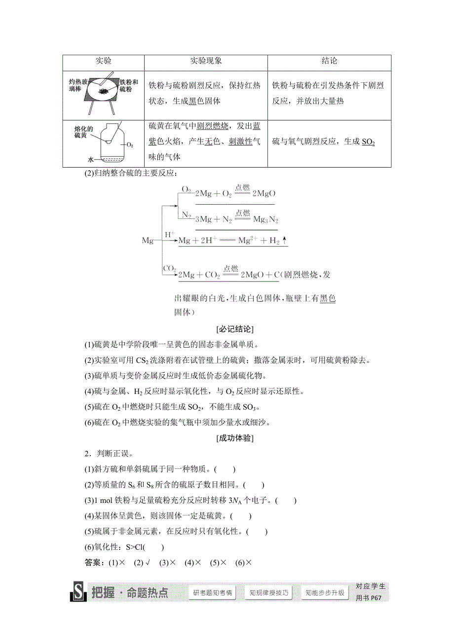 《创新设计》2015-2016学年高一化学鲁科版必修1学案：3.3.1 自然界中的硫 WORD版含答案.doc_第3页