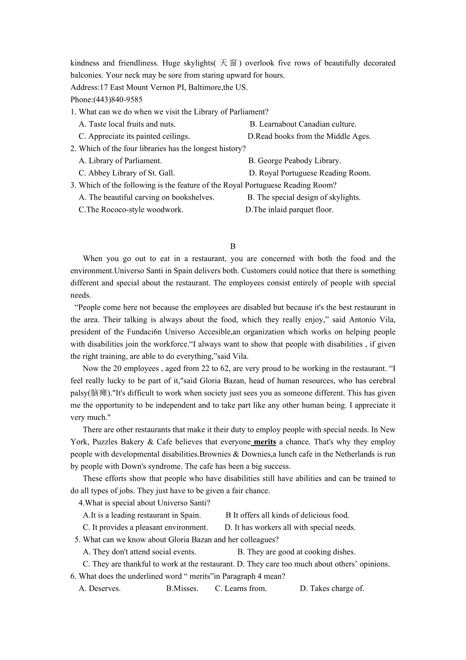 云南省罗平县第二中学2021-2022学年高二上学期第三次周练英语试题 WORD版含答案.docx_第3页