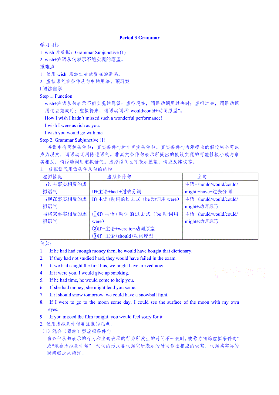 四川省宜宾县蕨溪中学外研版高中英语选修6导学案 MODULE 5　CLONING PERIOD 3 GRAMMAR.doc_第1页