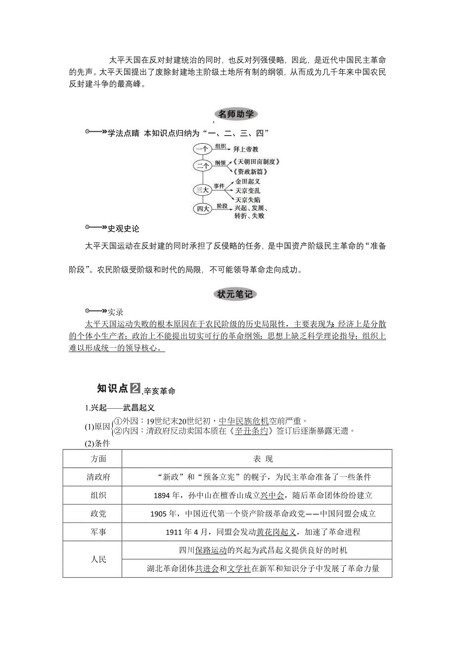 2013届高三历史专题课时训练第5课时 太平天国运动和辛亥革命（新人教版）.doc_第2页