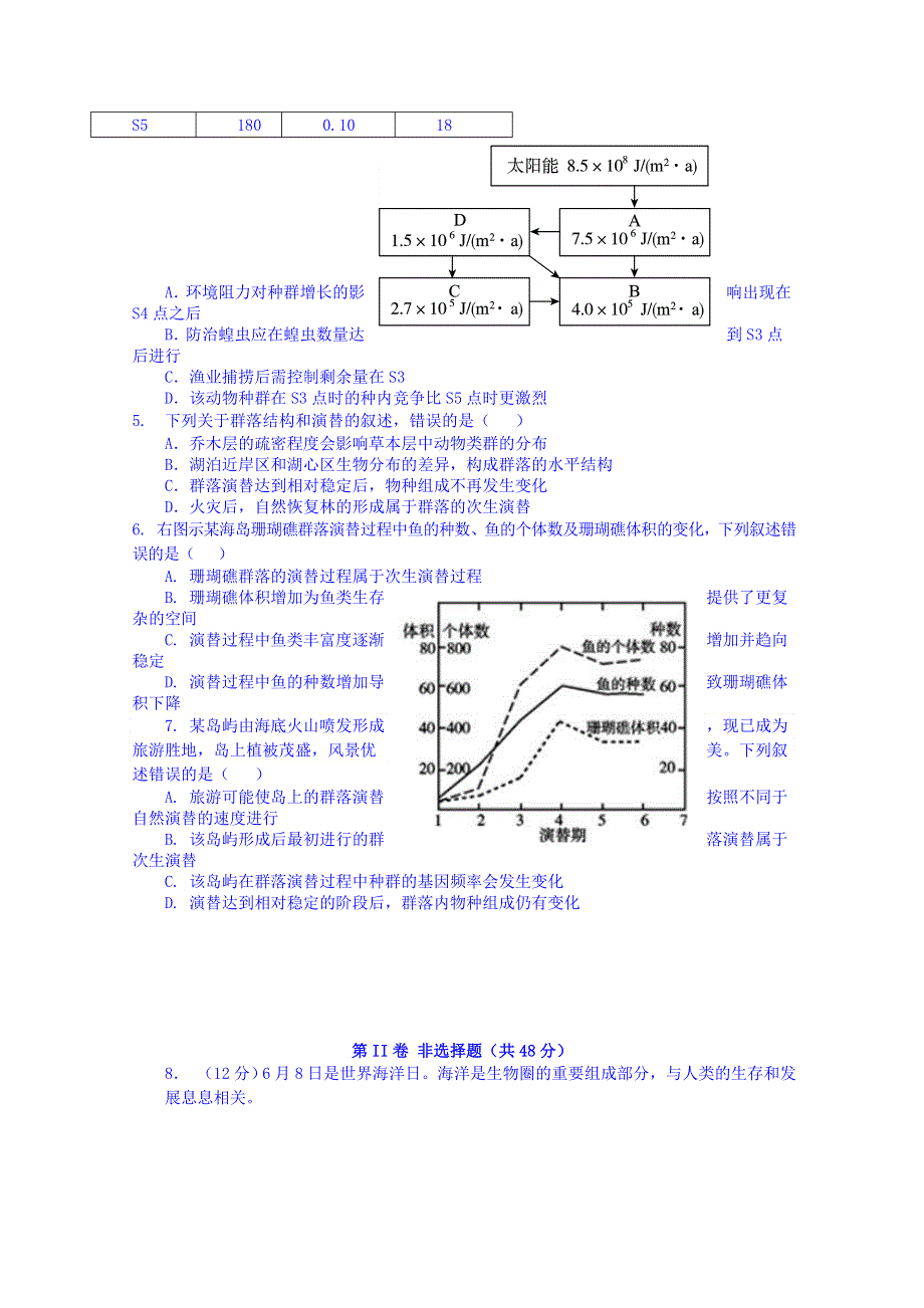 四川省宜宾市2015届高考生物专题复习：专题13《种群与群落》A、B卷.doc_第2页