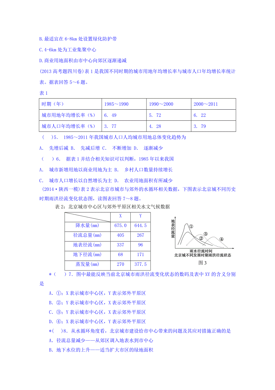 四川省宜宾市2015届高考地理专项训练：20城市区位分析.doc_第2页