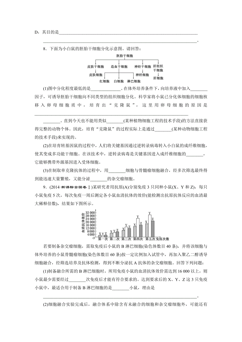 《三维设计》2015年高考生物二轮复习：知能专练(十二)　基因工程与克隆技术.doc_第3页