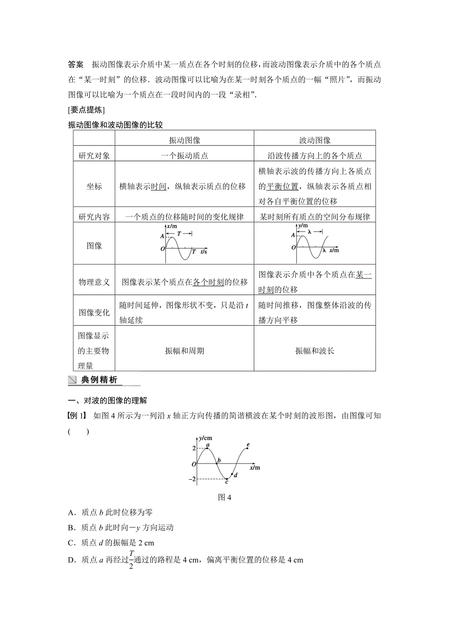 《创新设计》2014-2015学年高二物理教科版选修3-4学案：2.2 波的图像 WORD版含解析.doc_第3页