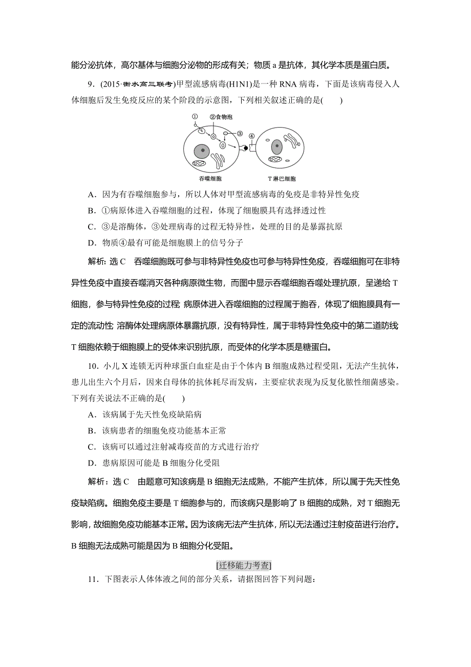 《三维设计》2016届高三生物二轮复习教参 专题三 稳态系统 第1讲 人体的内环境系统——稳态与免疫 考点三　人体免疫系统在维持稳态中的作用 WORD版含解析.doc_第2页