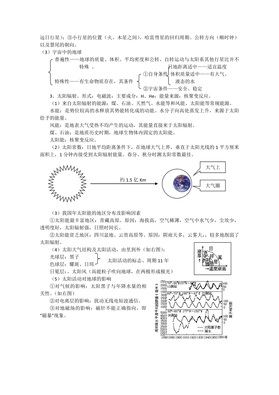 临川二中2011高考地理复习专题精讲：地球的宇宙环境.doc_第2页