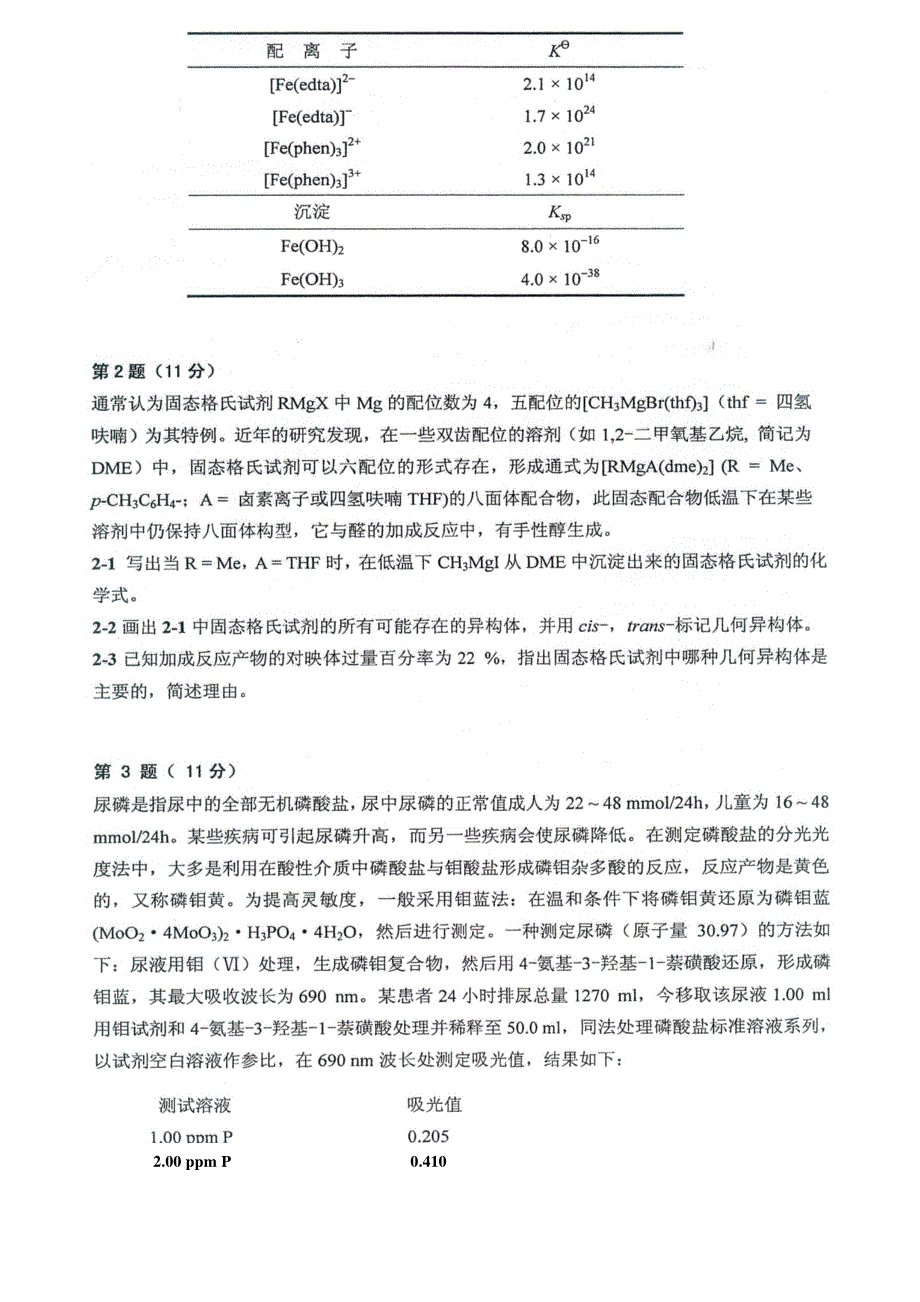 第24届全国高中化学竞赛决赛（冬令营）理论试题及答案 PDF版含答案.pdf_第2页