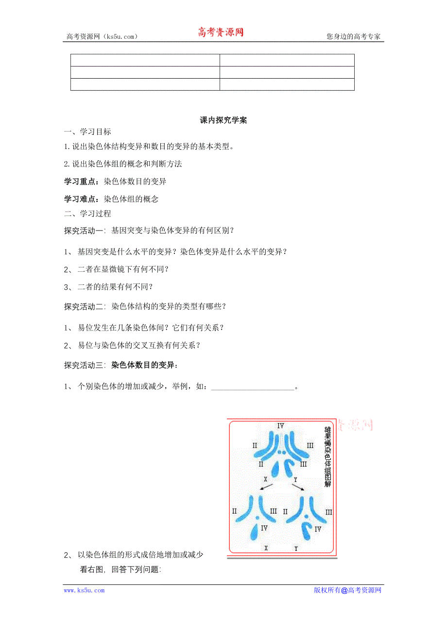 临清四所高中联合制作生物必修二教学案：必修二第五章第2节《染色体变异》导学案（1）——商荣英.doc_第2页