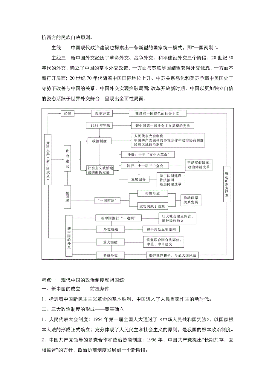 《名校推荐》2018届北京四中高考历史二轮复习精品资源：专题14：现代中国的政治制度、祖国统一与外交（学生版） WORD版含答案.doc_第2页